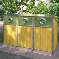 Kärlskåp i trä 3 x 370L
