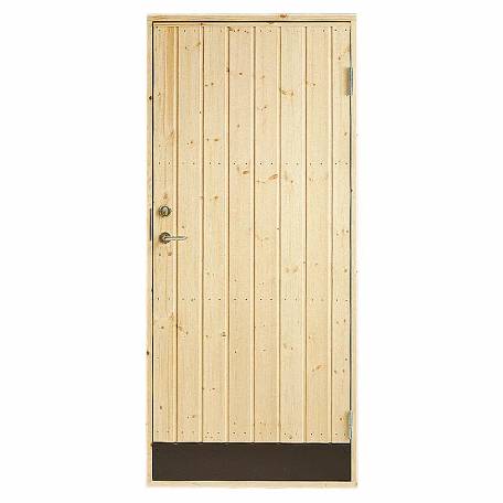 Varmförrådsdörr 18+- grader med rak panel höger 10x21