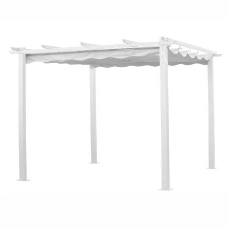 Pergola 4x4 m i vitt