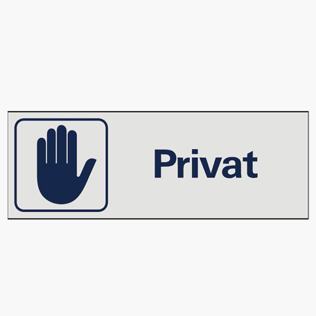 Privat - Skylt