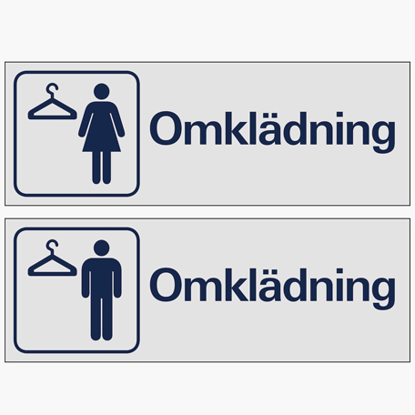 Omklädningsrum - Skylt