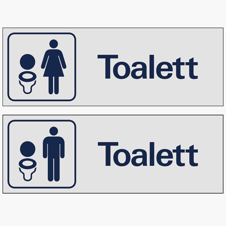 Toalett dam eller herr - Skylt