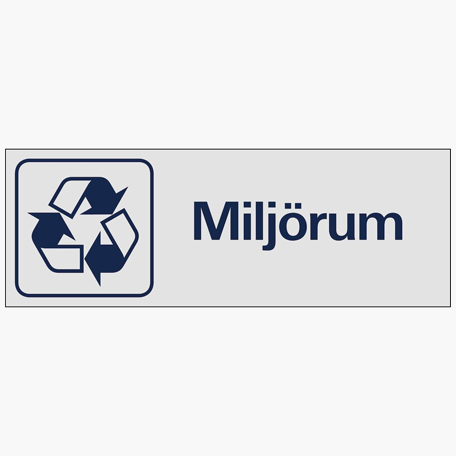 Miljörum - Skylt