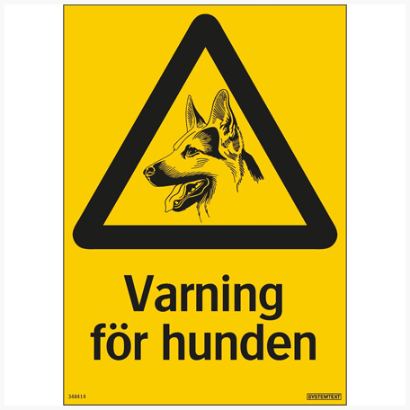 Varning för hunden - Skylt