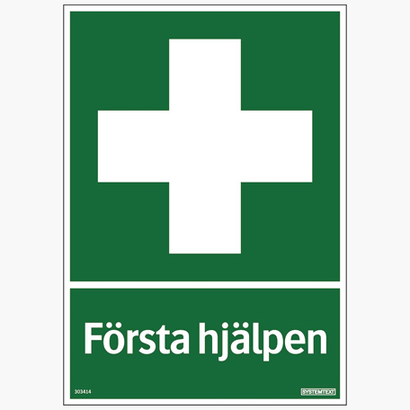 Första hjälpen - Skylt