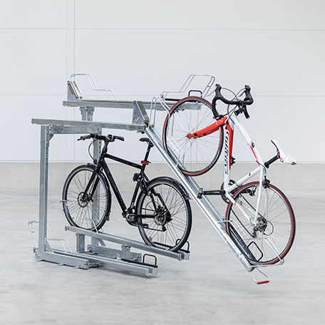2-vånings cykelställ Tornet Pro med utdragbar skena & gasfjäder