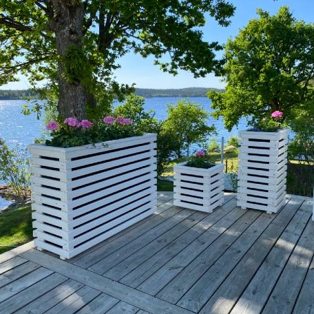 Planteringslåda Horizont Vit